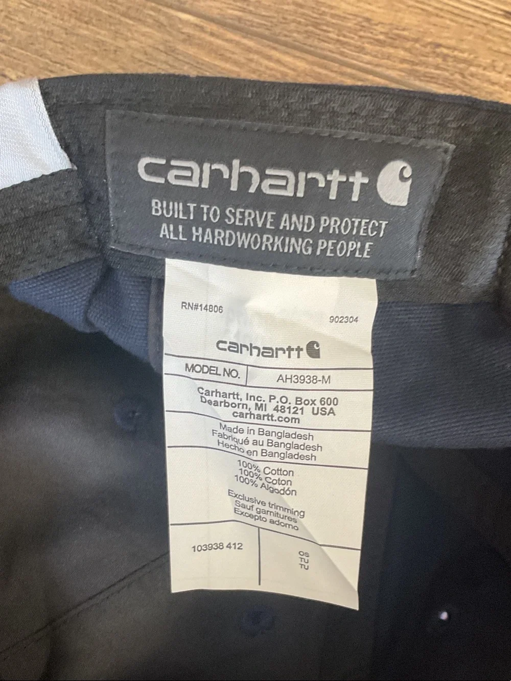 Carhartt Dark Navy Baseball Hat with Logo Patch